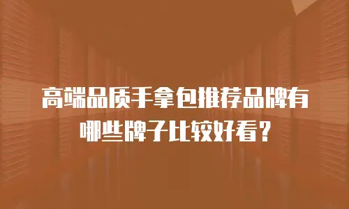 高端品质手拿包推荐品牌有哪些牌子比较好看？