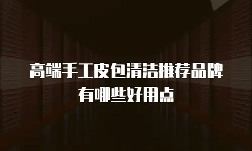 高端手工皮包清洁推荐品牌有哪些好用点