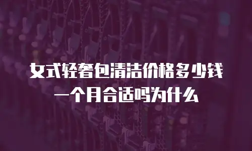 女式轻奢包清洁价格多少钱一个月合适吗为什么
