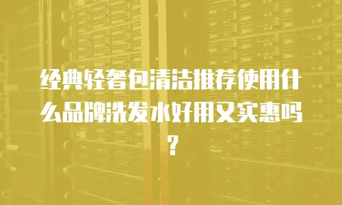 经典轻奢包清洁推荐使用什么品牌洗发水好用又实惠吗？