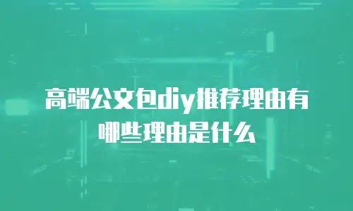 高端公文包diy推荐理由有哪些理由是什么