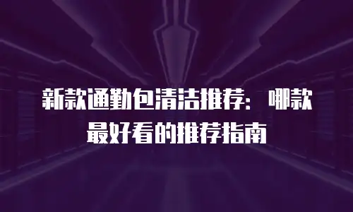 新款通勤包清洁推荐：哪款最好看的推荐指南