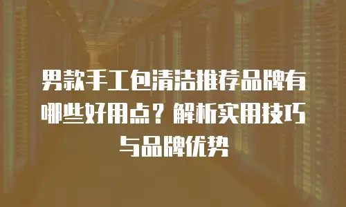 男款手工包清洁推荐品牌有哪些好用点？解析实用技巧与品牌优势