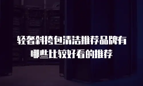 轻奢斜挎包清洁推荐品牌有哪些比较好看的推荐