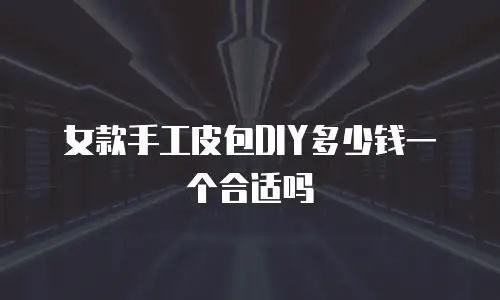 女款手工皮包DIY多少钱一个合适吗