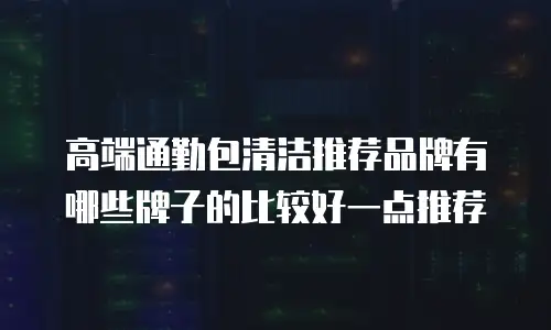 高端通勤包清洁推荐品牌有哪些牌子的比较好一点推荐