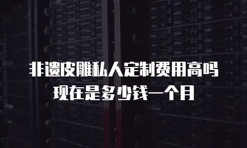 非遗皮雕私人定制费用高吗现在是多少钱一个月