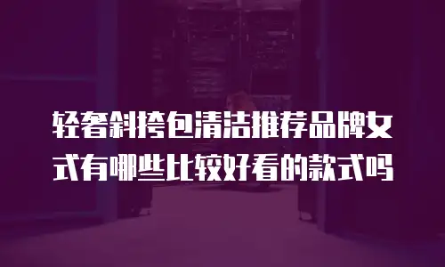 轻奢斜挎包清洁推荐品牌女式有哪些比较好看的款式吗
