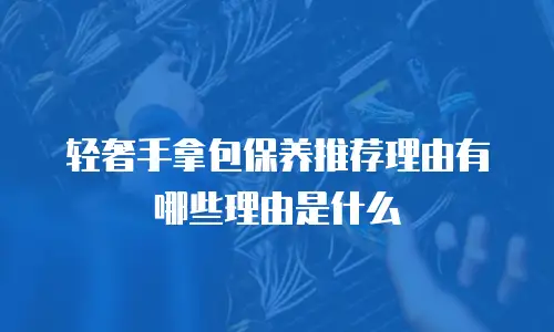 轻奢手拿包保养推荐理由有哪些理由是什么