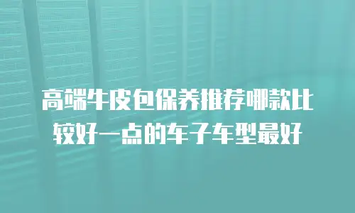 高端牛皮包保养推荐哪款比较好一点的车子车型最好
