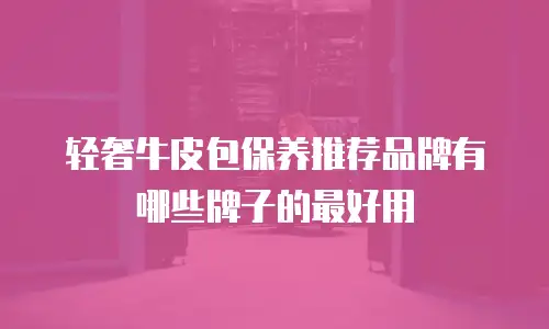 轻奢牛皮包保养推荐品牌有哪些牌子的最好用