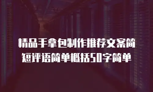 精品手拿包制作推荐文案简短评语简单概括50字简单