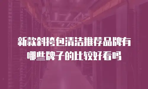 新款斜挎包清洁推荐品牌有哪些牌子的比较好看吗