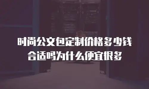 时尚公文包定制价格多少钱合适吗为什么便宜很多