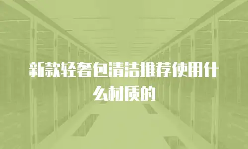 新款轻奢包清洁推荐使用什么材质的