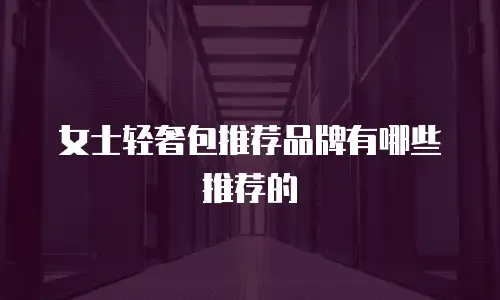 女士轻奢包推荐品牌有哪些推荐的