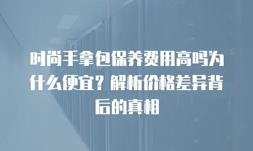 时尚手拿包保养费用高吗为什么便宜？解析价格差异背后的真相