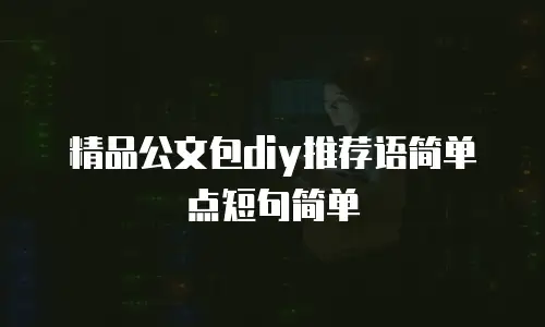 精品公文包diy推荐语简单点短句简单