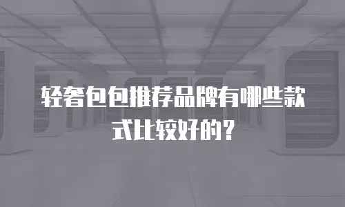 轻奢包包推荐品牌有哪些款式比较好的？