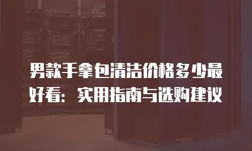 男款手拿包清洁价格多少最好看：实用指南与选购建议