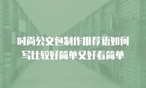时尚公文包制作推荐语如何写比较好简单又好看简单