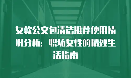 女款公文包清洁推荐使用情况分析：职场女性的精致生活指南