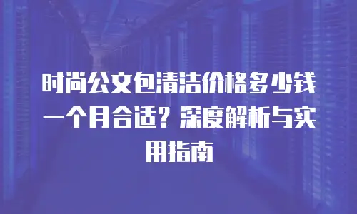 时尚公文包清洁价格多少钱一个月合适？深度解析与实用指南