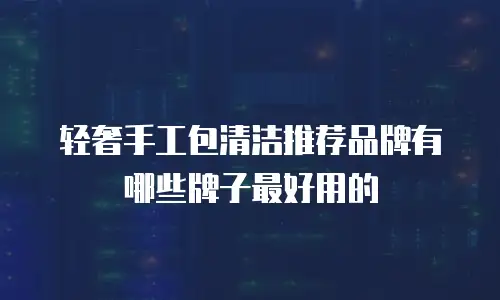 轻奢手工包清洁推荐品牌有哪些牌子最好用的
