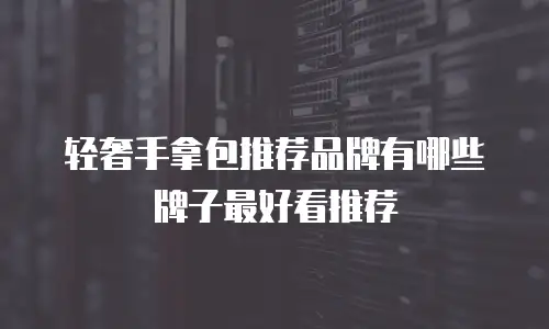 轻奢手拿包推荐品牌有哪些牌子最好看推荐