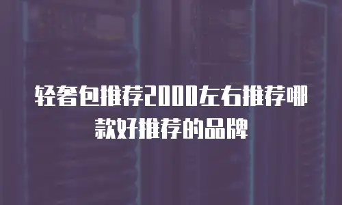 轻奢包推荐2000左右推荐哪款好推荐的品牌