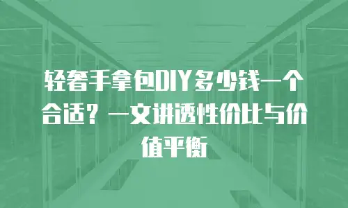 轻奢手拿包DIY多少钱一个合适？一文讲透性价比与价值平衡