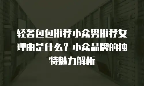 轻奢包包推荐小众男推荐女理由是什么？小众品牌的独特魅力解析