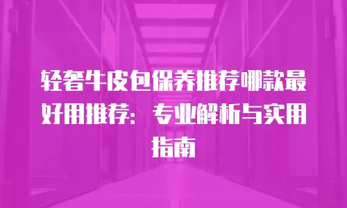 轻奢牛皮包保养推荐哪款最好用推荐：专业解析与实用指南