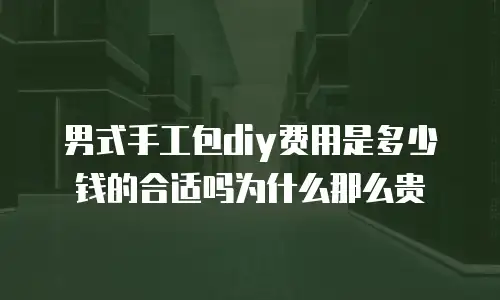 男式手工包diy费用是多少钱的合适吗为什么那么贵