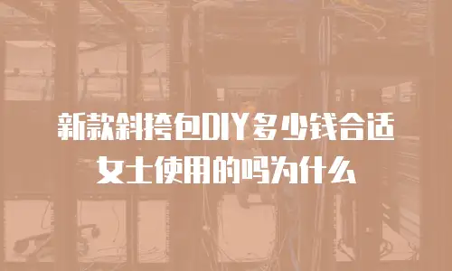 新款斜挎包DIY多少钱合适女士使用的吗为什么