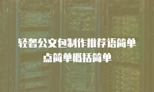 轻奢公文包制作推荐语简单点简单概括简单