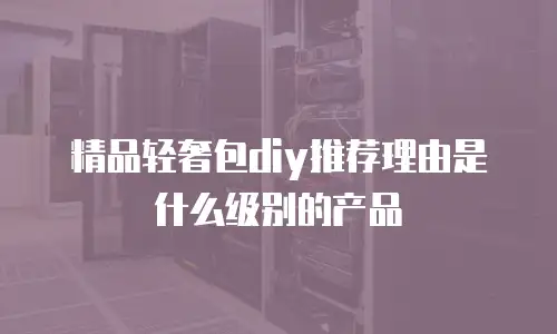 精品轻奢包diy推荐理由是什么级别的产品