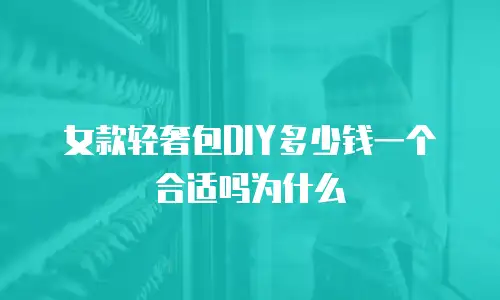 女款轻奢包DIY多少钱一个合适吗为什么
