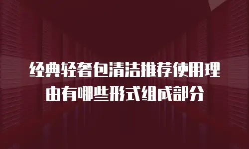 经典轻奢包清洁推荐使用理由有哪些形式组成部分