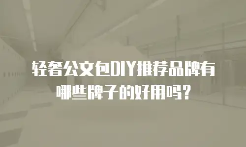 轻奢公文包DIY推荐品牌有哪些牌子的好用吗？