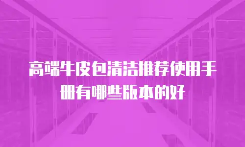 高端牛皮包清洁推荐使用手册有哪些版本的好