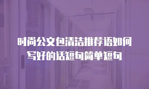 时尚公文包清洁推荐语如何写好的话短句简单短句