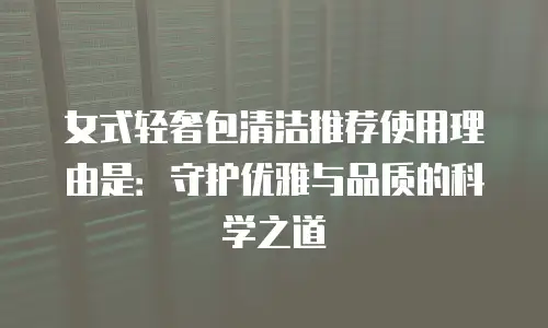 女式轻奢包清洁推荐使用理由是：守护优雅与品质的科学之道