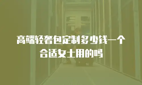 高端轻奢包定制多少钱一个合适女士用的吗