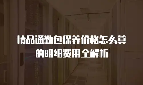 精品通勤包保养价格怎么算的明细费用全解析