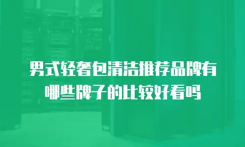 男式轻奢包清洁推荐品牌有哪些牌子的比较好看吗