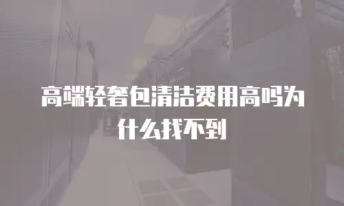 高端轻奢包清洁费用高吗为什么找不到
