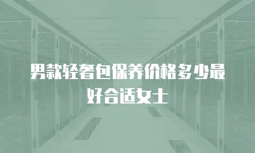 男款轻奢包保养价格多少最好合适女士