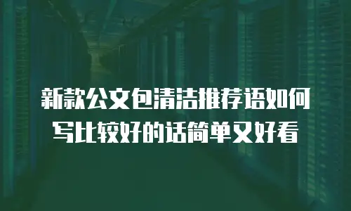 新款公文包清洁推荐语如何写比较好的话简单又好看