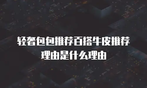 轻奢包包推荐百搭牛皮推荐理由是什么理由